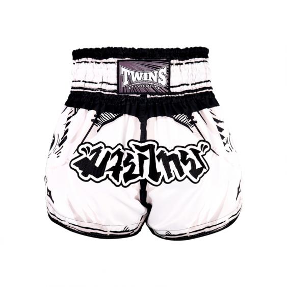 Short de kickboxing blanc Twins Special TBS « Comic »
