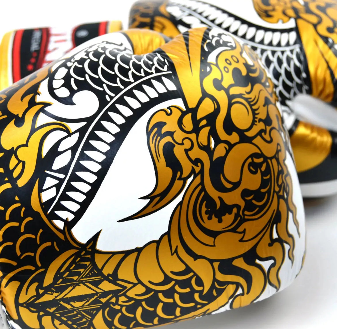 Twins Special 'Dragon' ROT/BLAU/WEISS/GRAU/GOLD Muay Thai Boxhandschuhe FBGVL3-52