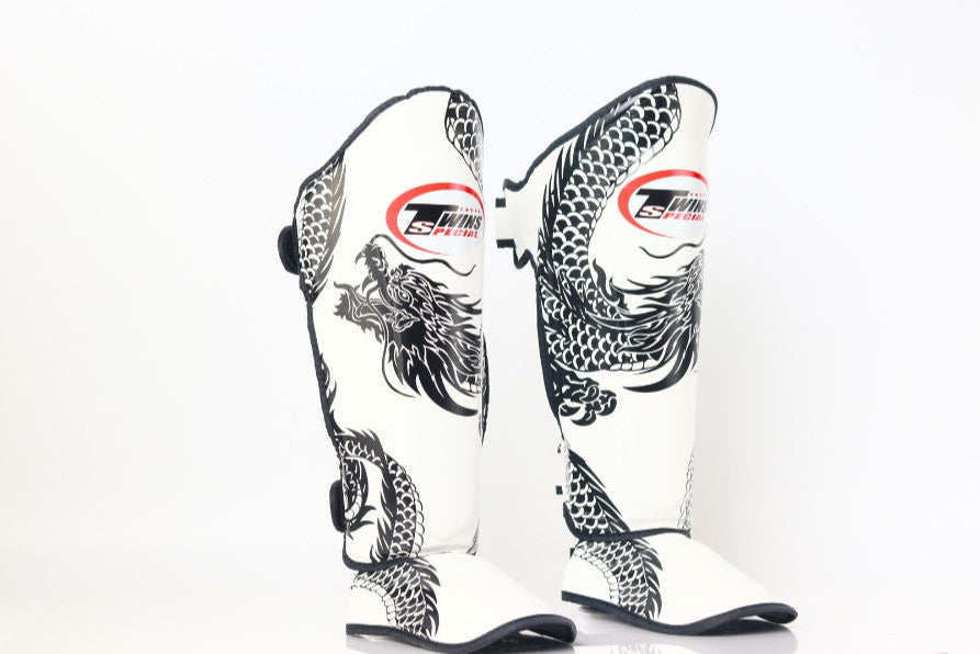 Twins Special Premium FSGL10-49 DRAGON Schienbeinschoner, weiß/schwarz