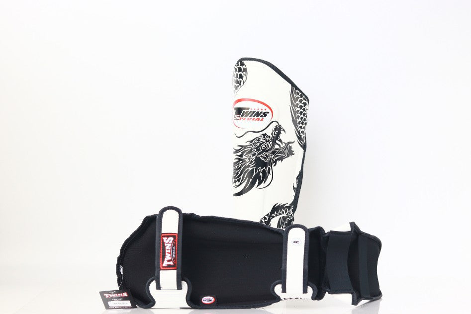 Twins Special Premium FSGL10-49 DRAGON Schienbeinschoner, weiß/schwarz