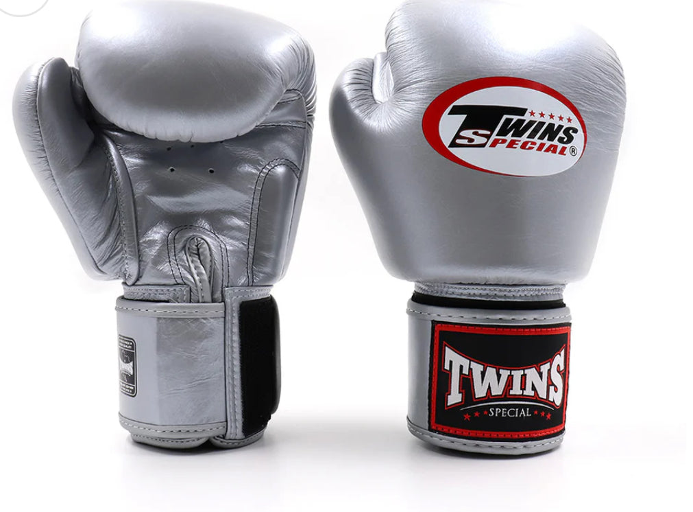 Twins Special SILBER Muay Thai Boxhandschuhe BGVL3