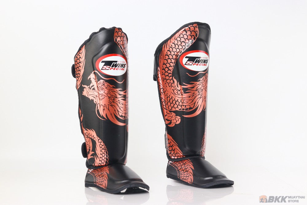 Twins Special Premium FSGL10-49 DRAGON Schienbeinschoner Bronze/Schwarz