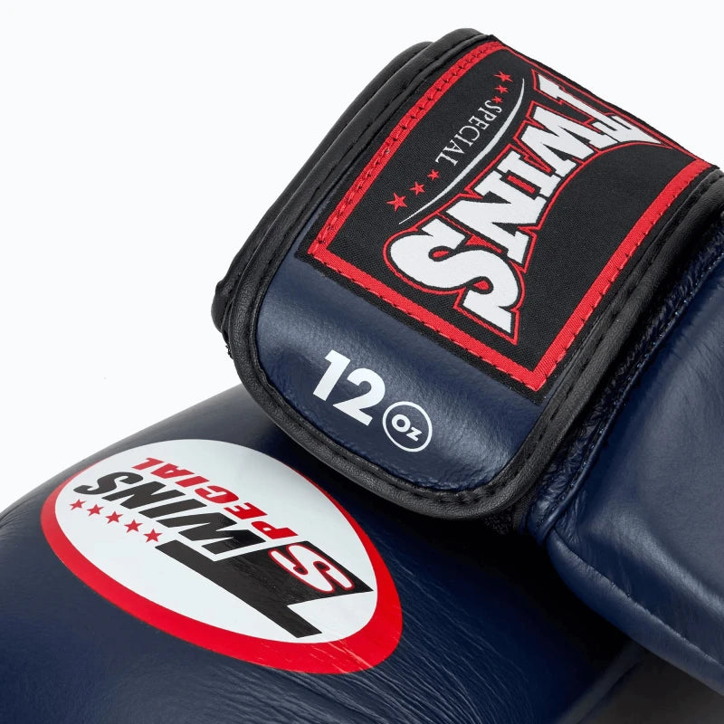 Gants de boxe Muay Thai Twins Special BLEU FONCÉ/BLEU MARINE BGVL3