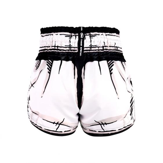 Short de kickboxing blanc Twins Special TBS « Comic »
