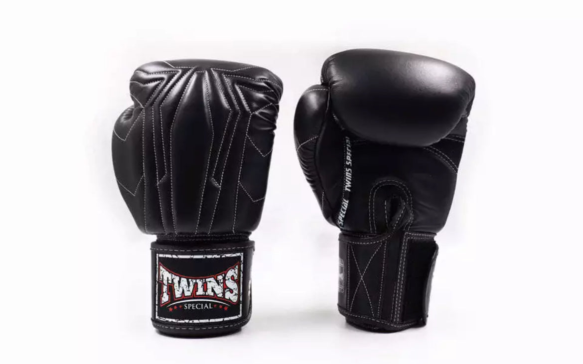 Gants de boxe Muay Thai Twins Special BGVL14 Noir/Marron