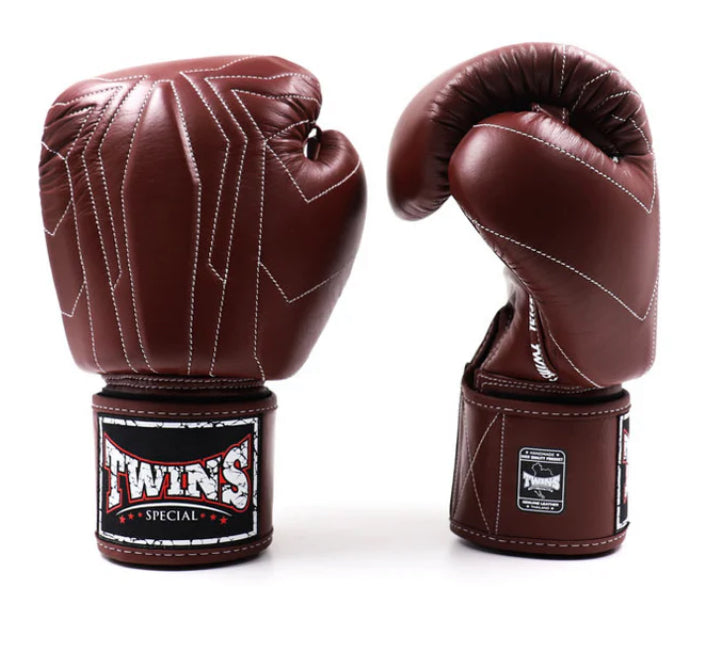 Gants de boxe Muay Thai Twins Special BGVL14 Noir/Marron