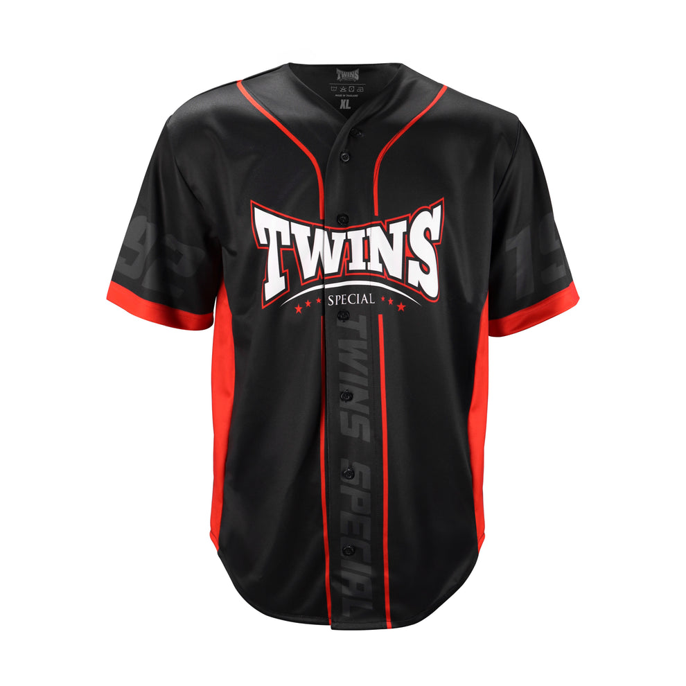 Twins Special Muay Thai Baseball Jersey Style T-shirt-04 Black