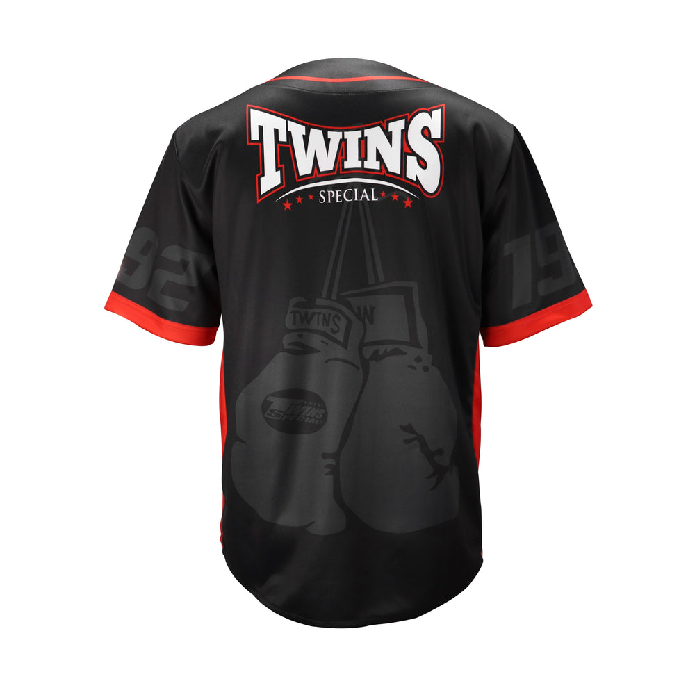 Twins Special Muay Thai Baseball Jersey Style T-shirt-04 Black