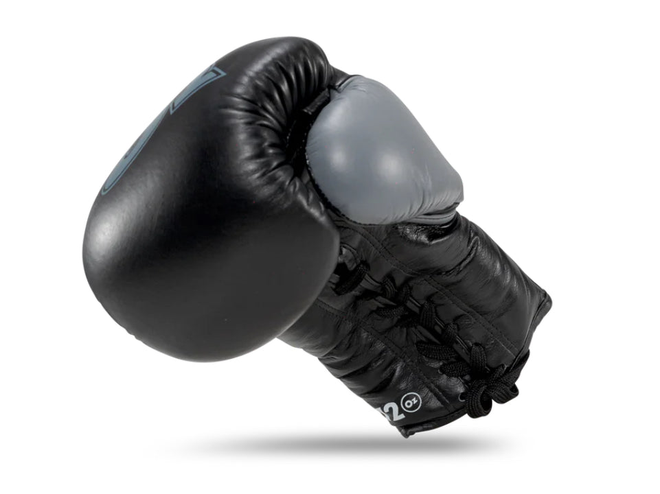 Twins Special SCHWARZE Muay Thai Boxhandschuhe zum Schnüren BGLL1