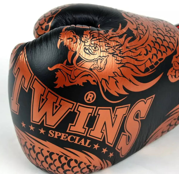Twins Special 'Golden Dragon' Edition Muay Thai Training Bundle: Gloves & Shorts