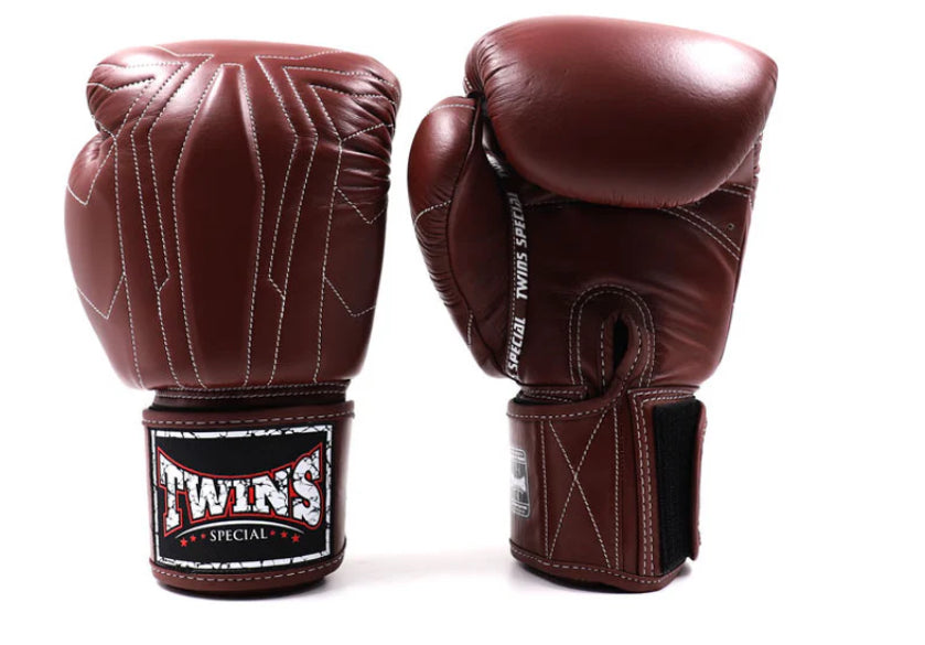 Gants de boxe Muay Thai Twins Special BGVL14 Noir/Marron