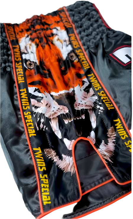 Pack d'entraînement Muay Thai Twins Special « Payak » Tiger Edition : gants et shorts