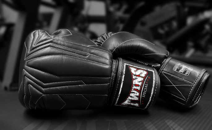 Gants de boxe Muay Thai Twins Special BGVL14 Noir/Marron