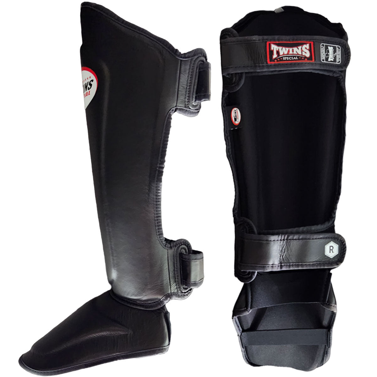 Twins Special SGL10 Schwarze Schienbeinschoner aus Premiumleder