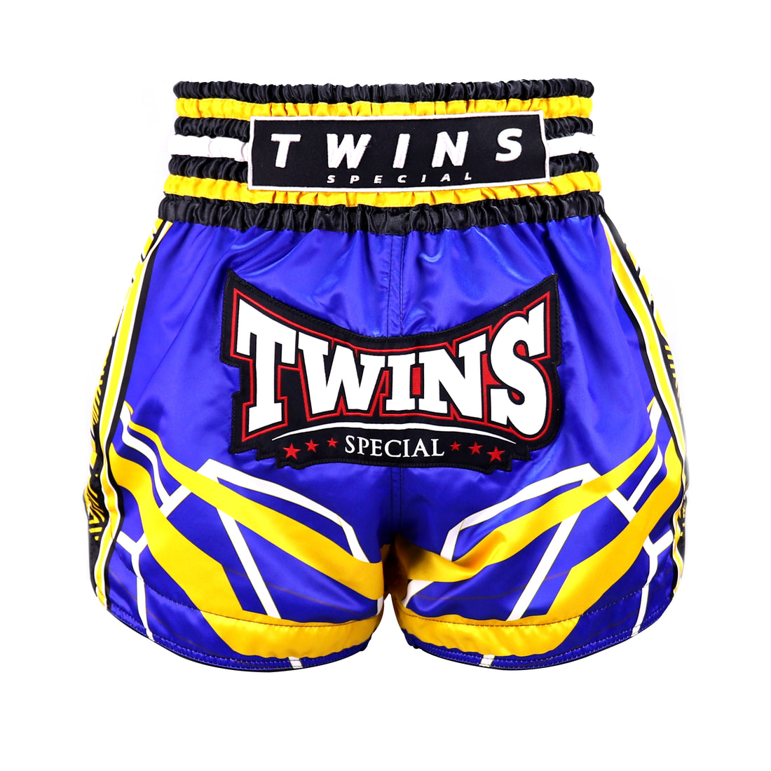 Short de kickboxing Twins Special TBS Racing bleu/jaune