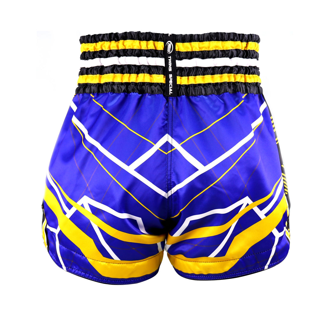 Short de kickboxing Twins Special TBS Racing bleu/jaune
