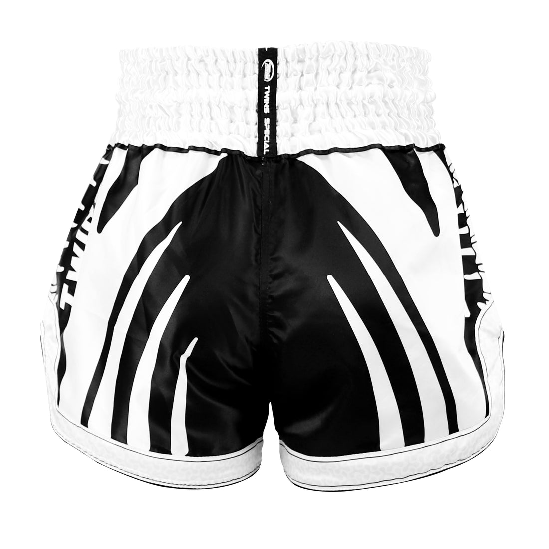 Twins Special TBS „Spine“ Schwarz/Weiß Muay Thai Kickbox-Shorts
