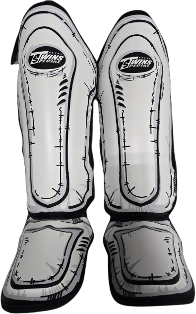 Twins Special Premium FSGL10-66 „Comic“ weiße Schienbeinschoner