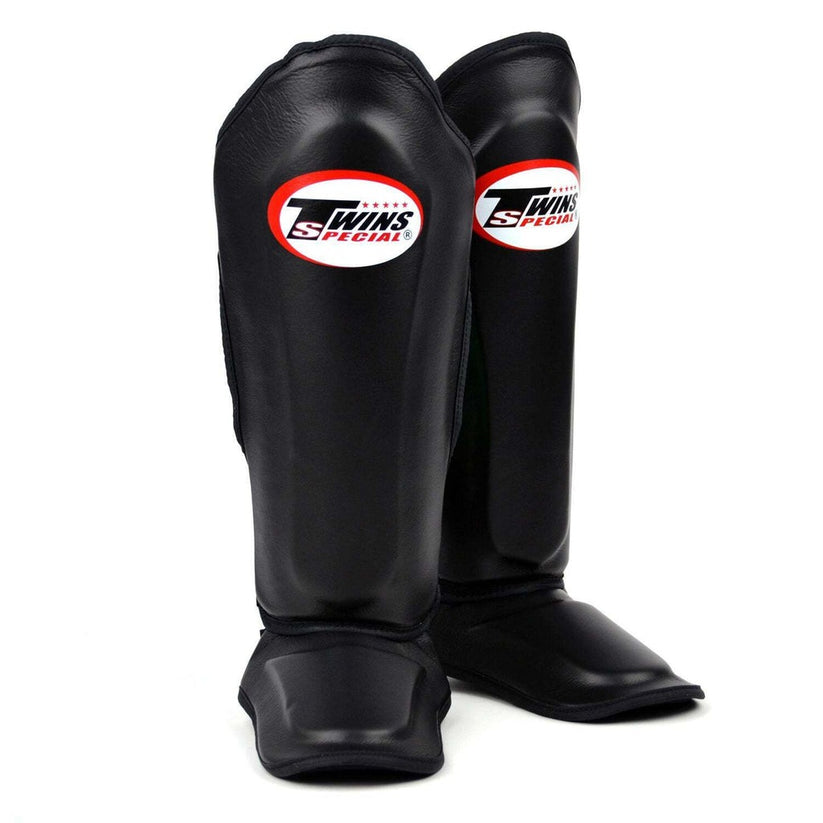 Twins Special SGL10 Schwarze Schienbeinschoner aus Premiumleder