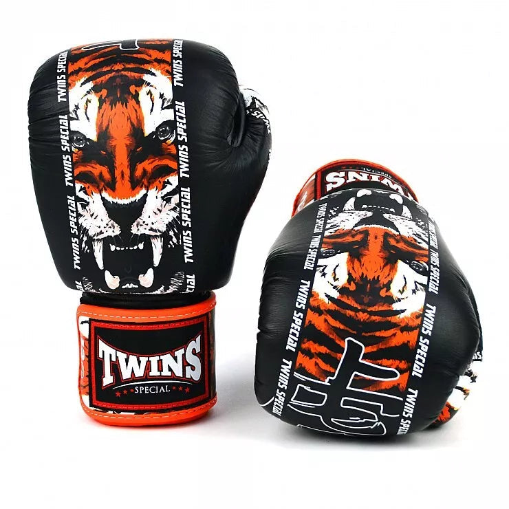 Pack d'entraînement Muay Thai Twins Special « Payak » Tiger Edition : gants et shorts