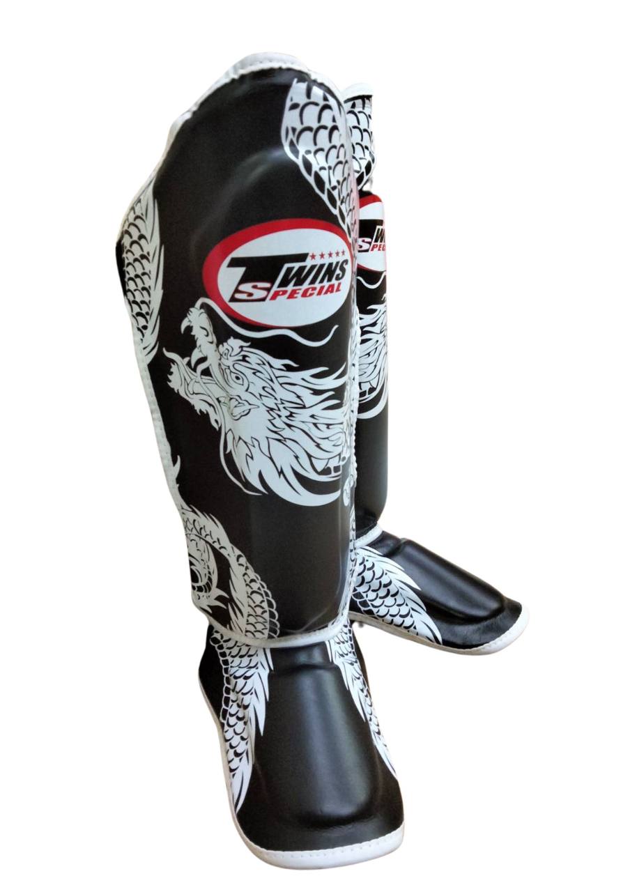 Twins Special Premium FSGL10-49 DRAGON Schienbeinschoner Silber/Schwarz