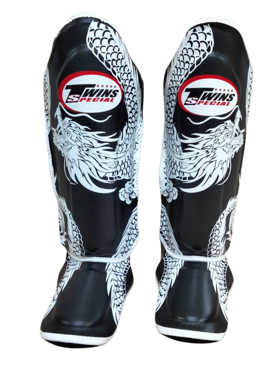 Twins Special Premium FSGL10-49 DRAGON Schienbeinschoner Silber/Schwarz