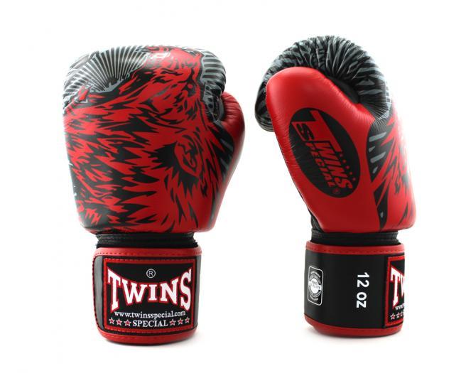Gants de boxe Muay Thai Twins Special « Red Wolf » FBGVL3-50