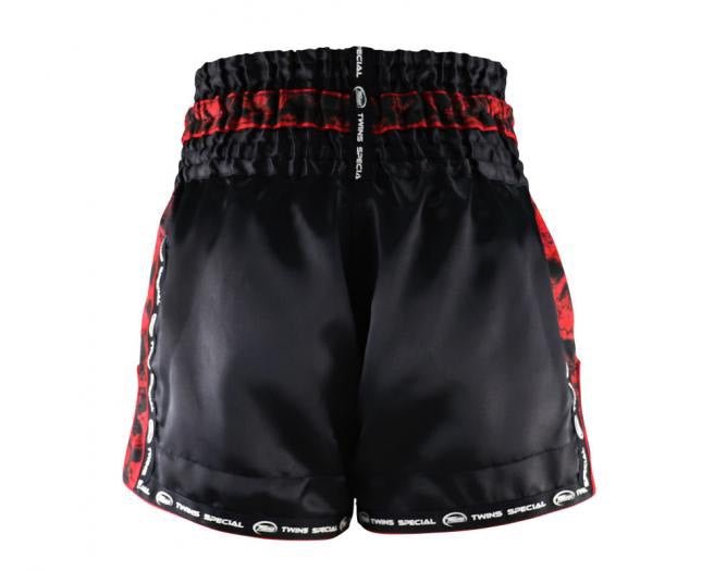 Twins Special TBS „Skull“ Muay Thai Kickbox-Shorts Schwarz/Rot