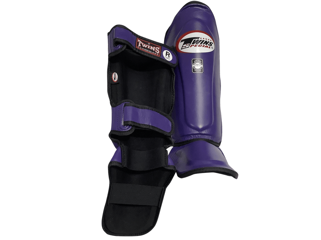 Twins Special SGL10 Lila Premium-Schienbeinschoner aus Leder