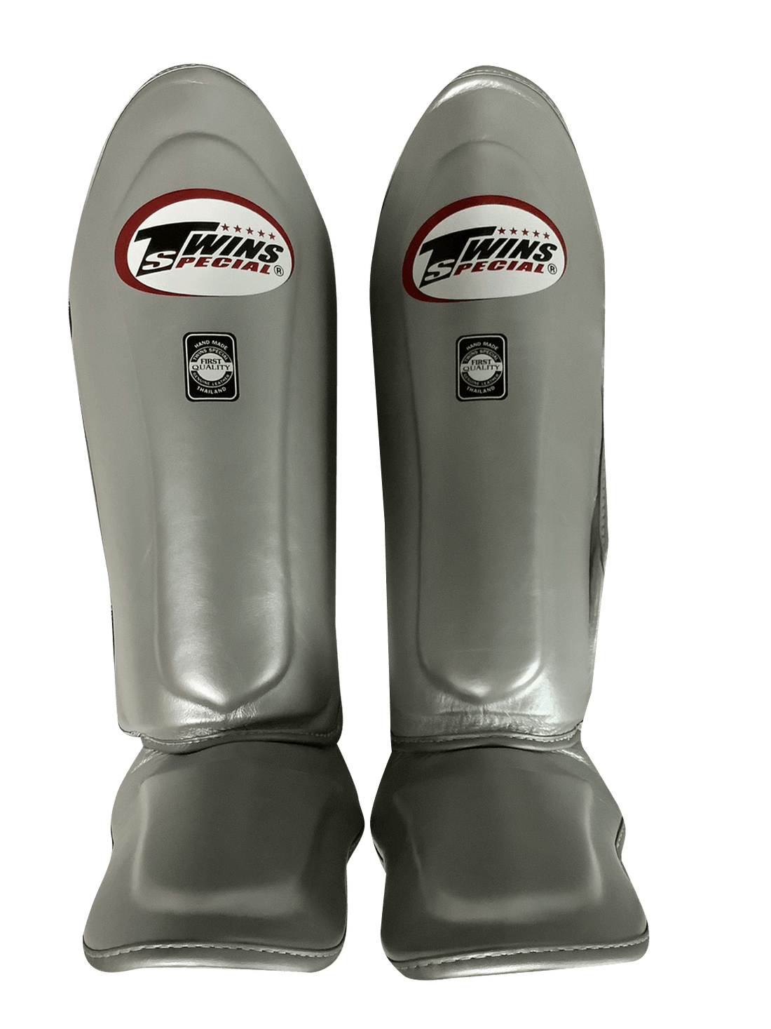 Twins Special SGL10 Silberne Schienbeinschoner aus Premium-Leder