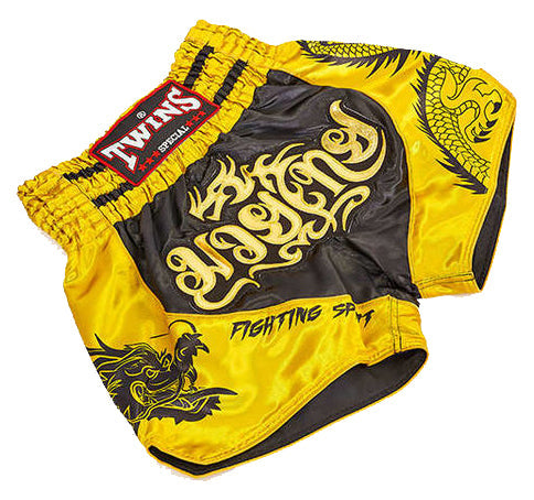Twins Special 'Golden Dragon' Edition Muay Thai Training Bundle: Gloves & Shorts