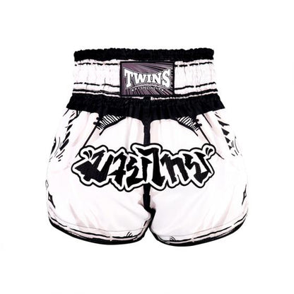 Short de kickboxing blanc Twins Special TBS « Comic »