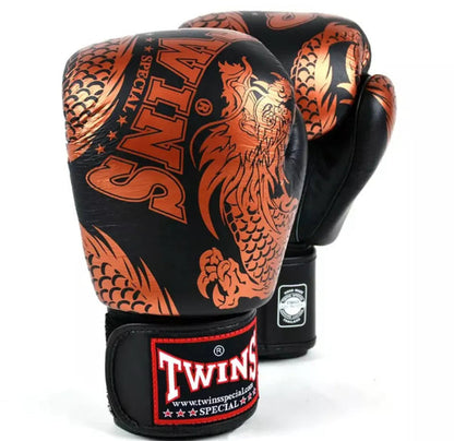 Twins Special 'Golden Dragon' Edition Muay Thai Training Bundle: Gloves & Shorts
