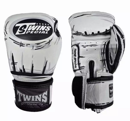 Gants de boxe Muay Thai Twins Special WHITE « Comic » FBGVL3-66