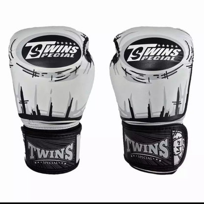 Gants de boxe Muay Thai Twins Special WHITE « Comic » FBGVL3-66