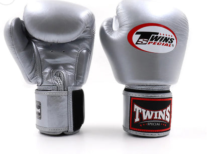 Twins Special SILBER Muay Thai Boxhandschuhe BGVL3
