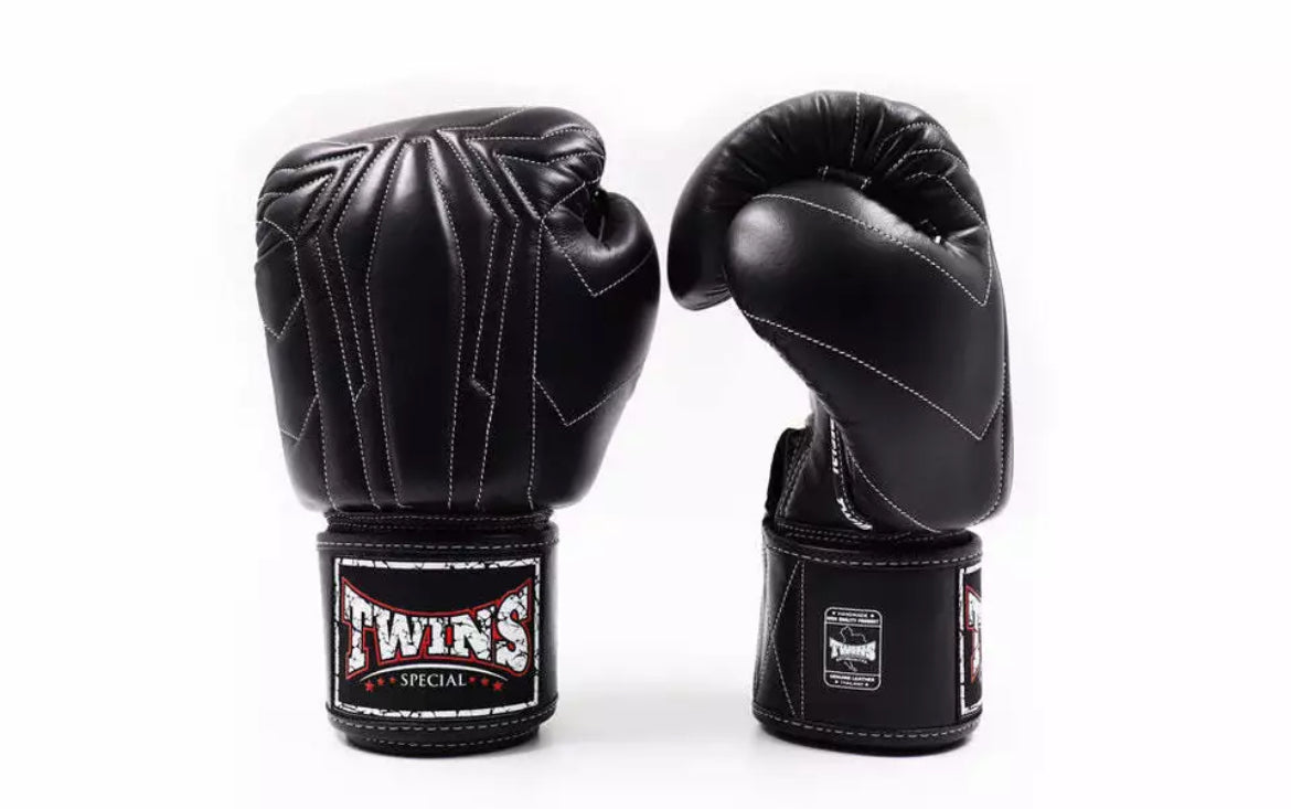 Gants de boxe Muay Thai Twins Special BGVL14 Noir/Marron