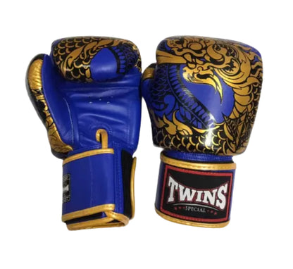 Twins Special 'Dragon' ROT/BLAU/WEISS/GRAU/GOLD Muay Thai Boxhandschuhe FBGVL3-52