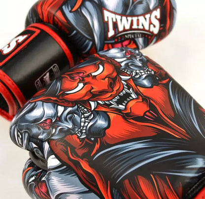Twins Special 'Kabuki' ROT/SCHWARZ Muay Thai Boxhandschuhe FBGVL3-58