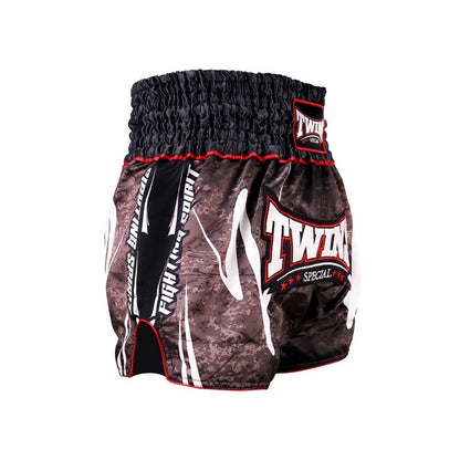 Twins Special TBS „Rusty“ schwarze Muay Thai Kickbox-Shorts