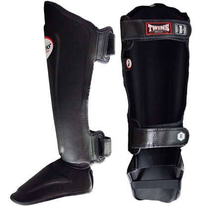 Twins Special SGL10 Schwarze Schienbeinschoner aus Premiumleder