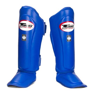 Twins Special SGL10 Blaue Schienbeinschoner aus Premiumleder