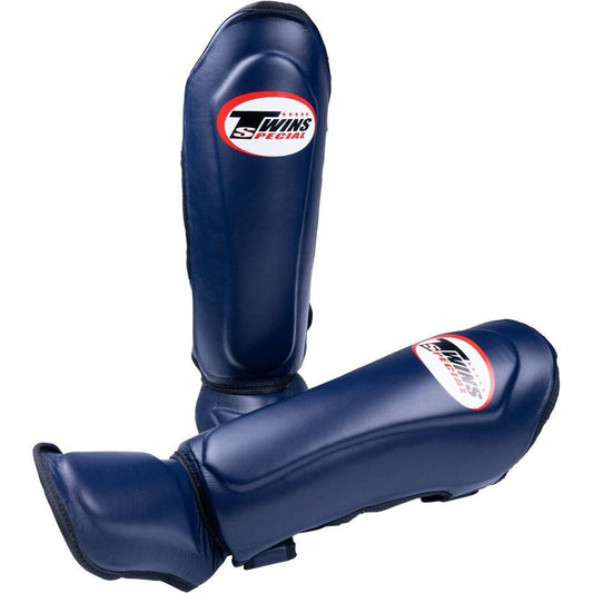 Twins Special SGL10 Marineblaue Schienbeinschoner aus Premium-Leder