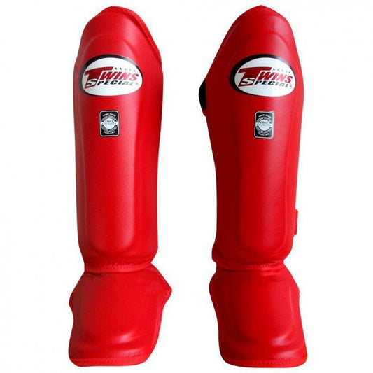 Twins Special SGL10 Rote Schienbeinschoner aus Premium-Leder