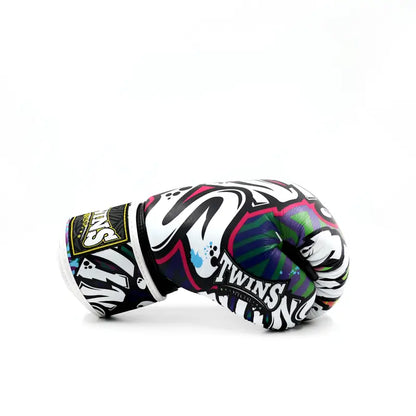 Twins Special Black/White Fancy Muay Thai Boxing Gloves BGVL15