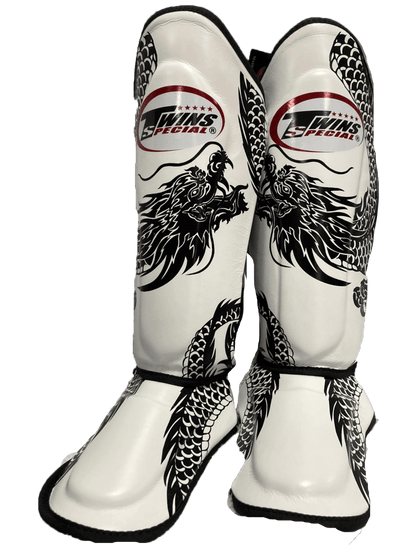 Twins Special Premium FSGL10-49 DRAGON Schienbeinschoner, weiß/schwarz