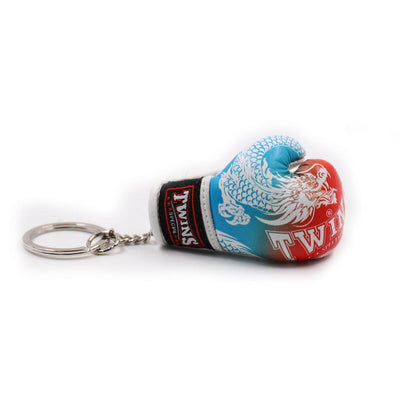 Twins Special Boxhandschuh Schlüsselanhänger – FMBG3-49 Dragon Weiß/Blau/Rot Minihandschuh